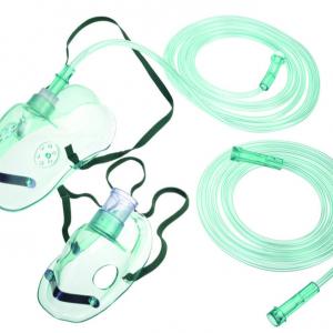 Medium 2m Tube Respirator Face Mask Pediatric PVC Transparent Oxygen Mask