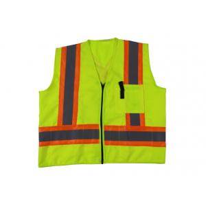 China Reflective High Visibility Vest With Pockets , Hi Vis Traffic Vest With En20471 supplier