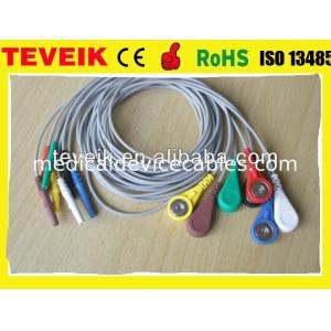 Teveik Factory Price Medical 7 leads Din 1.5 Holter ECG Leadwire For Patient Monitor