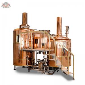 China 7BBL beer making machine with copper brewhouse tanks for beer production line of microbrewery supplier