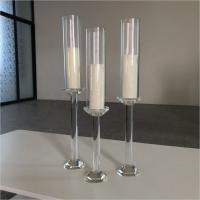 China Gorgeous  3 piece set crystal candle holder  for wedding decoration on sale