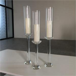 Gorgeous  3 piece set crystal candle holder  for wedding decoration