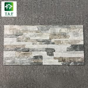 Grey Glazed Ceramic Tiles , Rectangle Decorative Ceramic Wall Tiles