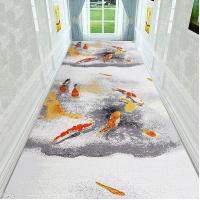 China Hotel Corridor Commercial Floor Mat 1.6m*50m 3D Printing Long Hallway Runners on sale