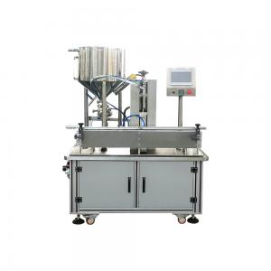 China Automatic Single Nozzle Rotor Pump Lip Balm Jar Filling Machine supplier