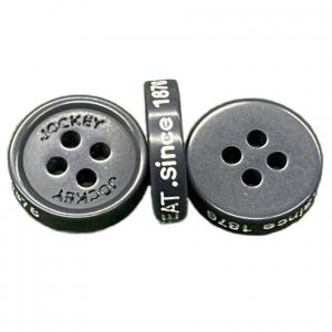 0.15g Coloring Side Logo Round Plastic Buttons Engraved Front Logo Four Hole Little Rim Chalk Buttons