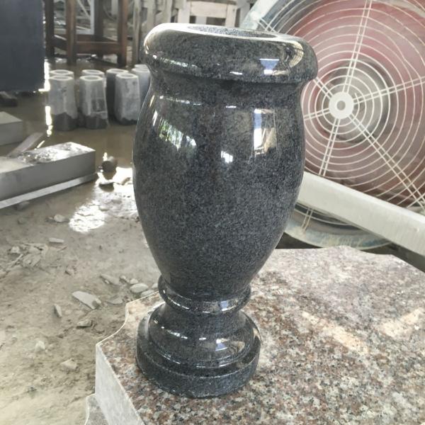 G654 Grey granite monumental figure vase