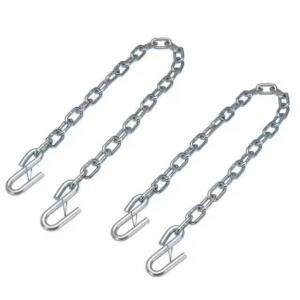 China Blue and White Zinc Coated 5000 lbs Trailer Safety Chain with Customizable Options supplier