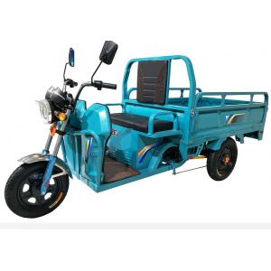 China Blue Three Wheel Cargo Motorcycle / Chinese Cargo Trike 800W Power 60V supplier