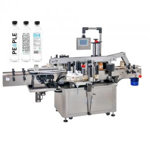 Plastic Glass Oblate Square Flat Bottle Automatic Front Back Labeler Double Sided Self Adhesive Labeling Machine