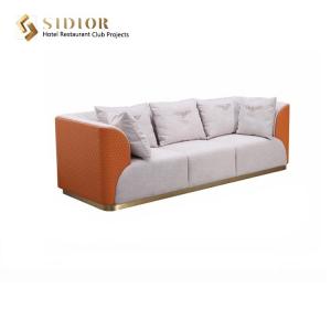 China Modern Three Seater Fabric Sofa European Style Sectional Sofas 235cm supplier
