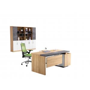 China Fashionable Office Executive Desk With Filing Cabinet Customized Size supplier
