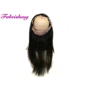 China Natural Black Straight 360 Lace Frontal Closure Virgin Brazilian Hair Weave supplier