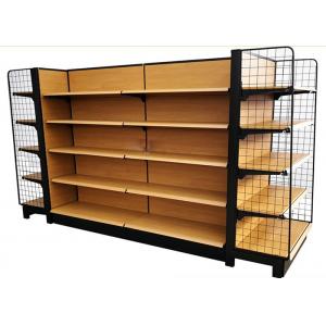 China Double Sided Supermarket Display Shelving With LED Light 65Kg Capacity supplier