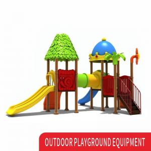 Custom Outdoor Playground Garden Playhouse Kids Swing Sets Slip N Tube Plastic Slide