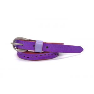 China Colorful Thin 1.8cm Womens Genuine Leather Belt For Jeans supplier