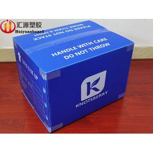 Blue Corrugated Plastic Packaging Boxes , Collapsible Corrugated Plastic Boxes