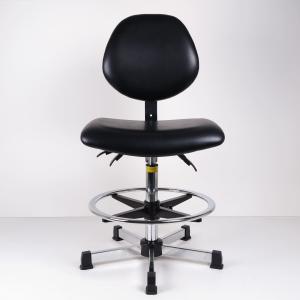 High Bench Height ESD Task Chair Lumbar Support Tilt Adjustment Back And Seat