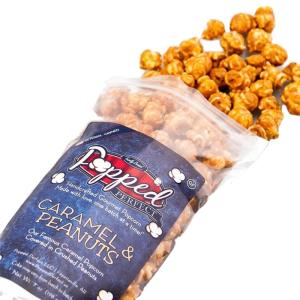 China Popcorn Packaging Stand Up Zipper Pouch Resealable With Clear Window on sale