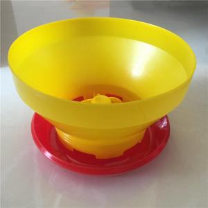 Multifunctional Chicken Turkey Feeder Yellow Plastic With Anti Waste Ring Poultry Automatic Feeders For Wholesales