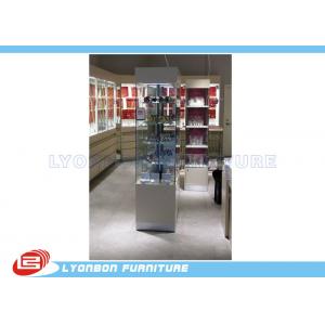 Watch Retail Wood Display Cabinets With Customized Painted , MDF Glass Showcase