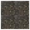 China 1X1 inches Squre Design Chinese Dark Emperador marble stone mosaic for wall tile and flooring tile wholesale