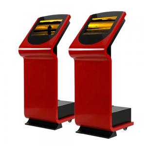 Wifi 19 Inch Interactive Information Kiosk , Red OPS Structure Digital Kiosks Touch Screen