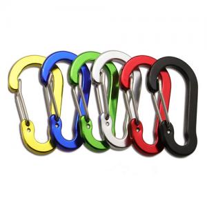 5CM Aluminum Carabiner Hook Fashion Flat Style Bearing 15KG