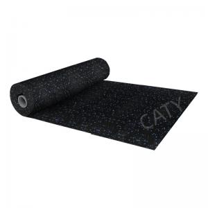 China Nontoxic Commercial Fitness Center Flooring black Anti Skid for Weight Room supplier