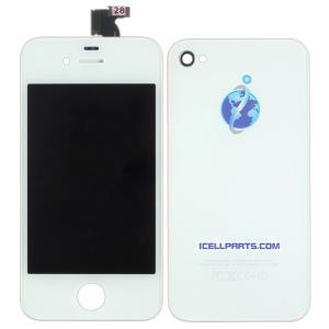 China White Touch Digitizer & LCD Display & Back Cover & Button Assembly For Apple iPhone 4 wholesale