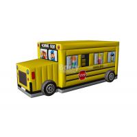 China Commercial Inflatable Car Bounce , School Bus Bounce House Inflatable For Kids on sale
