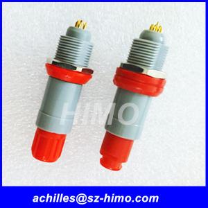 China 10 pin Lemo plastic push pull connector with red color supplier