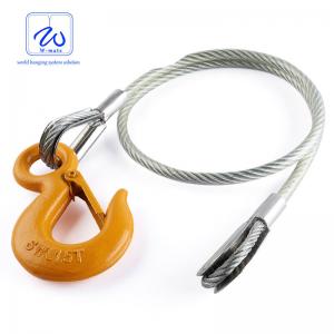Safety Strong Steel Wire Rope Cable Sling Assembly With Soft Eye For Sailboat