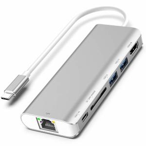 USB Type-C to 3 Port USB 3.0 Adapter with 10 Mpbs,100 Mbps,1000 Mbps,1 Gigabit Ethernet Port,for MacBook Pro,Chromebook