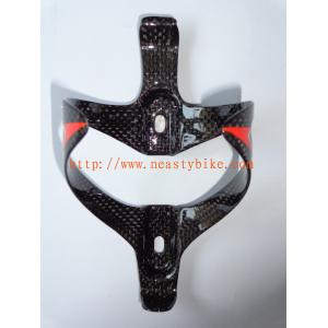 China Carbon Bottle Cage Carbon Bicycle Bottle Holder Glossy Black Red Decal NT-BC1009 supplier