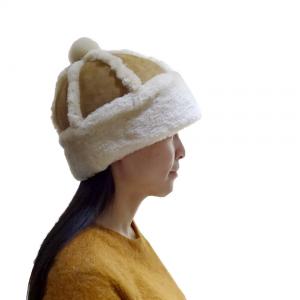 China Classic Double Face Sheepskin Beanie Hat Winner Women Leather Hats supplier