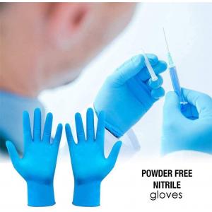 Safety Disposable Medical Gloves Nitrile Powder Free With ESD Polyester Stripe