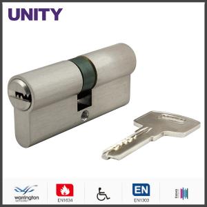 Dimple Key Security Euro Cylinder Lock Matt Chrome EN1634 Fire Protection