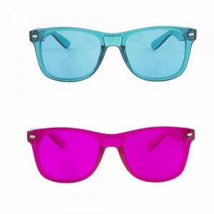 Color Therapy Glasses Pro Style Set of 10 Colors,Colored Mood Relax Sunglasses