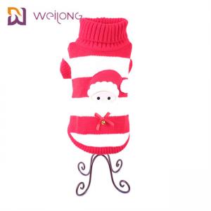 China Twisted Warm Turtleneck Cable Knit Puppy Christmas Sweater Embroidered patch supplier