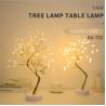 Decorative Copper Wire Tree Shaped Table Lamp DIY LED USB 3D Golden Leaves
