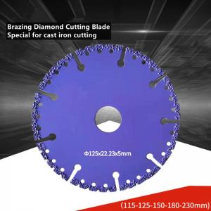 China 400mm Vacuum Brazed Diamond Blades For Cast Iron Cutting supplier