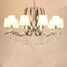 China Metal chandelier with glass crystals 6/8 Lights with lampshade (WH-MI-53) wholesale