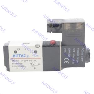 China Mini AIRTAC Electromagnetic 3/2 Way NC NO Solenoid Valves 3V1-06, 3V1-M5 with M5, 1/8" Port Size 0~0.8MPa Operating Pressure and -20~+70°C Working Temperature Range wholesale