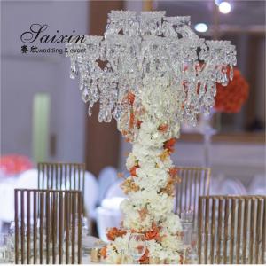 China Luxury table decoration 18 arms  full crystal chandeliers candelabra for wedding centerpieces supplier