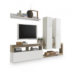 China Assembled Living Room Furniture Exquisite  277cm length Wooden Tv Display Cabinet supplier