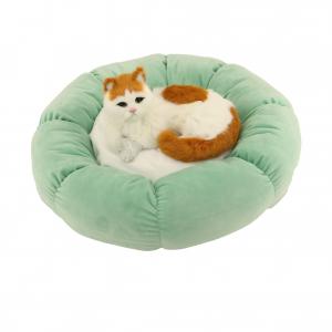 China Soft Comfortable Pet Bed 60cm 70cm Suede Canvas Dog Bed Cozy Calming Cat Bed 40CM 55CM supplier