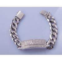 China 30g 925 Sterling Silver Charms For Bracelets Mens 17cm Anti-Allergic on sale