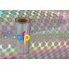 20 Mic PET Dry Holographic Film Roll , Clear Polyester Film With Rainbow Pattern