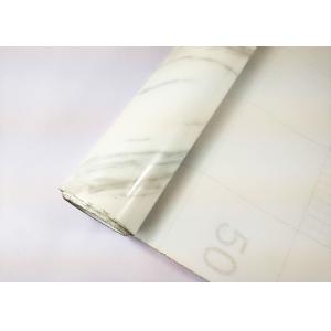 White Marble Removable Wallpaper Self Adhesive Easy To Clean For Living Room
